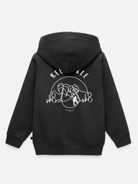 Skate - keepfree (weiss) - Kinder Premium Organic Hoodie - Schwarz