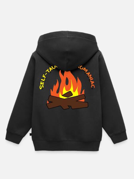 Self-Taught Pyromaniac 8 - Kinder Premium Organic Hoodie - Schwarz