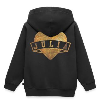 Julia Herzen Or - Sweat Premium à capuche enfant bio - noir - Dos - AI Model Kid Male (0cm)