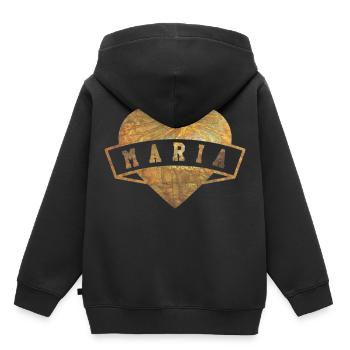 Maria Herzen Or - Sweat Premium à capuche enfant bio - noir - Dos - AI Model Kid Male (0cm)