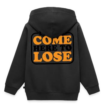 Je ne suis pas venu ici pour perdre 2 - Sweat Premium à capuche enfant bio - noir - Dos - AI Model Kid Male (0cm)