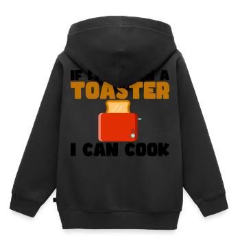 If It Fits In A Toaster, I Can Cook It 3 - Kids Premium Organic Hoodie - black - Back - AI Model Kid Male (0cm)