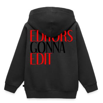 Les éditeurs vont à Edit 4 - Sweat Premium à capuche enfant bio - noir - Dos - AI Model Kid Male (0cm)