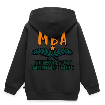 MBA, Quand vos B ne peuvent pas vous emmener plus loin 4 - Sweat Premium à capuche enfant bio - noir - Dos - AI Model Kid Male (0cm)