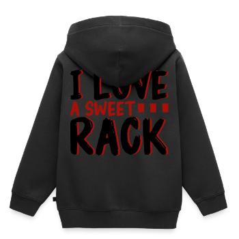 J’aime un support sucré 2 - Sweat Premium à capuche enfant bio - noir - Dos - AI Model Kid Male (0cm)