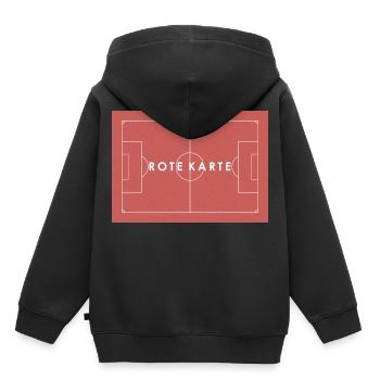 ROTE KARTE Fußball Statement - Kinder Premium Organic Hoodie - Schwarz - Hinten - AI Model Kid Male (0cm)