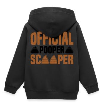 Official Pooper Scooper 60 - Kinder Premium Organic Hoodie - Schwarz - Hinten - AI Model Kid Male (0cm)