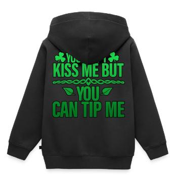 You Can't Kiss Me But You Can Tip Me 4 - Kinder Premium Organic Hoodie - Schwarz - Hinten - AI Model Kid Male (0cm)