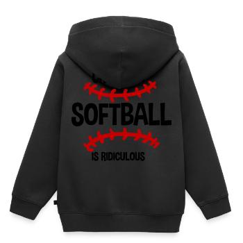 Pleurer Au Softball Est Ridicule 2 - Sweat Premium à capuche enfant bio - noir - Dos - AI Model Kid Male (0cm)