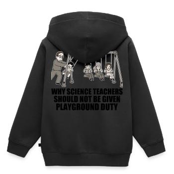 Les enseignants ne devraient pas se voir confier le devoir de faire la cour de récréation 17 - Sweat Premium à capuche enfant bio - noir - Dos - AI Model Kid Male (0cm)