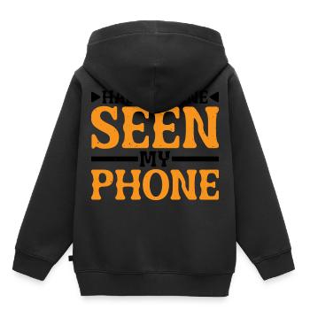 Has Anyone Seen My Phone 16 - Kinder Premium Organic Hoodie - Schwarz - Hinten - AI Model Kid Male (0cm)