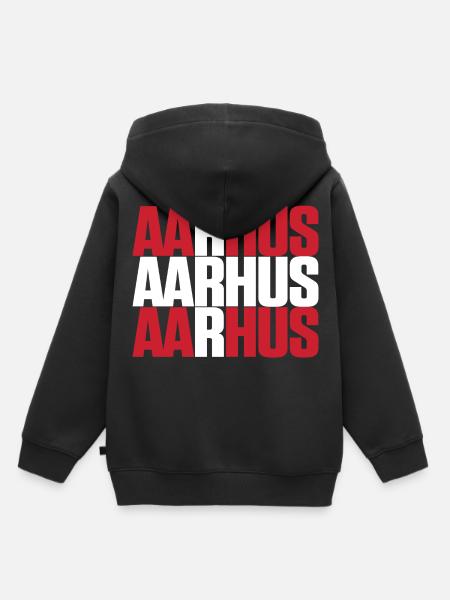 Aarhus Dänemark Fahne - Kinder Premium Organic Hoodie - Schwarz