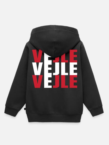 Vejle Dänemark Fahne - Kinder Premium Organic Hoodie - Schwarz