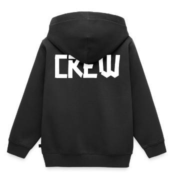 Crew Gaffer BIG Weiß - Kinder Premium Organic Hoodie - Schwarz - Hinten - AI Model Kid Male (0cm)