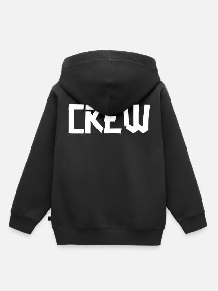 Crew Gaffer BIG Weiß - Kinder Premium Organic Hoodie - Schwarz