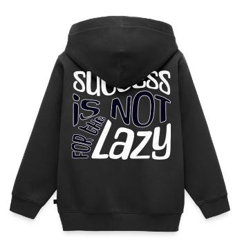 Success is not for the Lazy - Kids Premium Organic Hoodie - black - Back - AI Model Kid Male (0cm)