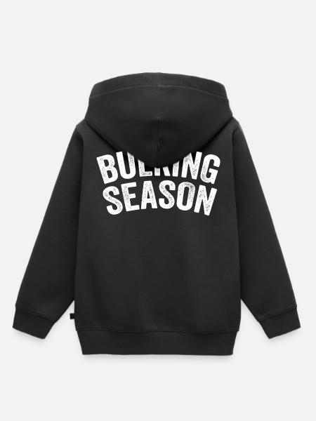 Saison de prise de masse Blanche - Sweat Premium à capuche enfant bio - noir