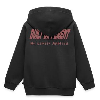 Construit différemment – Aucune limite appliquée - Sweat Premium à capuche enfant bio - noir - Dos - AI Model Kid Male (0cm)