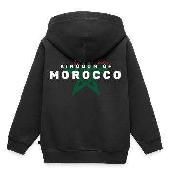 Wir sind das Königreich Marokko - Kinder Premium Organic Hoodie - Schwarz - Hinten - AI Model Kid Male (0cm)