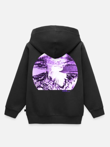 Lila Tattoo - Kinder Premium Organic Hoodie - Schwarz