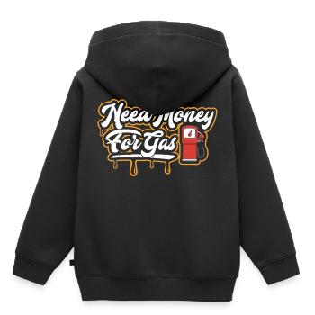 Need Money For Gas  - Kinder Premium Organic Hoodie - Schwarz - Hinten - AI Model Kid Male (0cm)