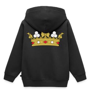 krone - Kinder Premium Organic Hoodie - Schwarz - Hinten - AI Model Kid Male (0cm)