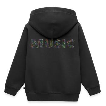 Music - Kinder Premium Organic Hoodie - Schwarz - Hinten - AI Model Kid Male (0cm)