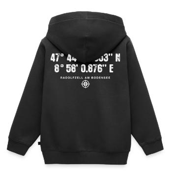 Radolfzell am Bodensee Geocacher Standort Stadt - Kinder Premium Organic Hoodie - Schwarz - Hinten - AI Model Kid Male (0cm)