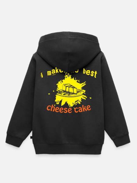 Käsekuchen - Kinder Premium Organic Hoodie - Schwarz