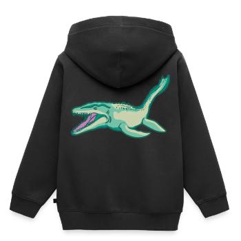 Plesiosaurus dinosaur Dino primeval gift idea - Kids Premium Organic Hoodie - black - Back - AI Model Kid Male (0cm)