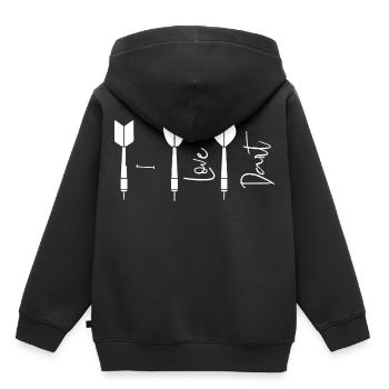 jeu de fléchettes - Sweat Premium à capuche enfant bio - noir - Dos - AI Model Kid Male (0cm)