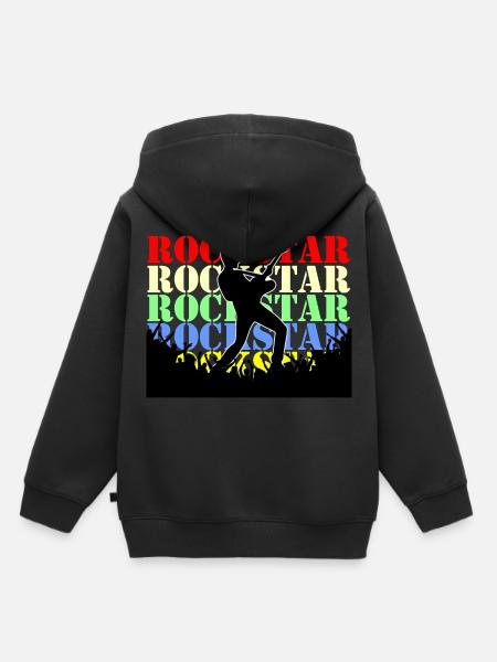 Rock Rocker - Kinder Premium Organic Hoodie - Schwarz