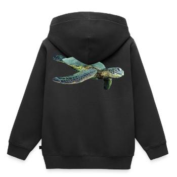 turtle schildkroete tiere animals6 - Kinder Premium Organic Hoodie - Schwarz - Hinten - AI Model Kid Male (0cm)