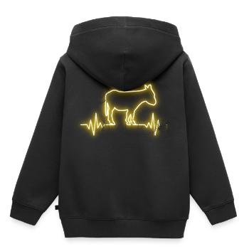 Superbe motif d’âne pour les amis des ânes Cadeau amusant - Sweat Premium à capuche enfant bio - noir - Dos - AI Model Kid Male (0cm)