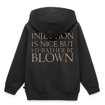 L’injection est agréable mais je préfère être soufflé 2 - Sweat Premium à capuche enfant bio - noir - Dos - AI Model Kid Male (0cm)