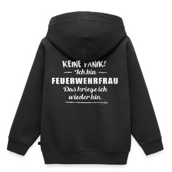 pompiers de pompiers Camion de pompiers Ne pas paniquer - Sweat Premium à capuche enfant bio - noir - Dos - AI Model Kid Male (0cm)