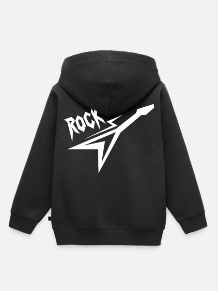 Rock - Kinder Premium Organic Hoodie - Schwarz
