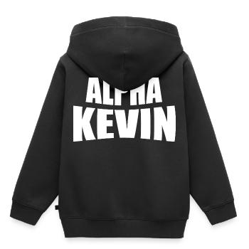 Alpha Kevin - Sweat Premium à capuche enfant bio - noir - Dos - AI Model Kid Male (0cm)