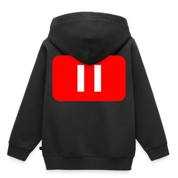 Pause logo - Kids Premium Organic Hoodie - black - Back - AI Model Kid Male (0cm)