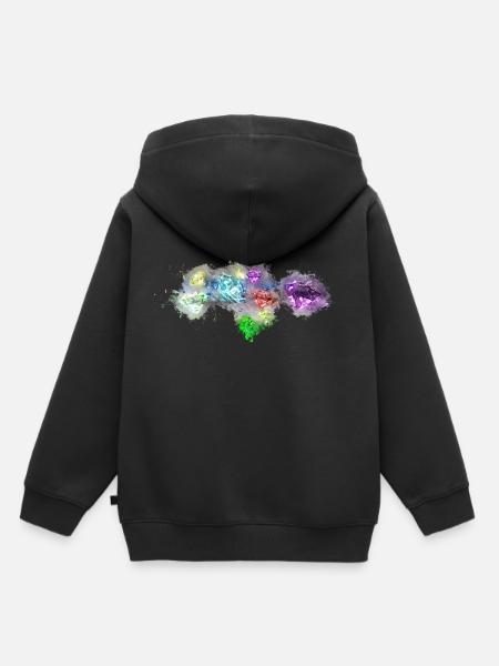Diamanten Schmuck hell glühend - Kinder Premium Organic Hoodie - Schwarz