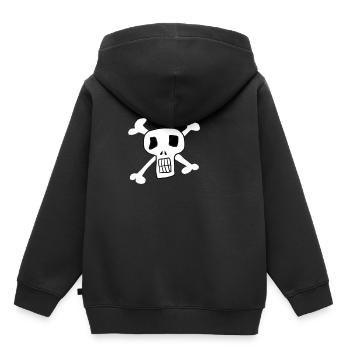 totenkopf - Kinder Premium Organic Hoodie - Schwarz - Hinten - AI Model Kid Male (0cm)