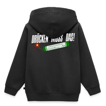 Pyro Feuerwerk drücken muss das - Kinder Premium Organic Hoodie - Schwarz - Hinten - AI Model Kid Male (0cm)