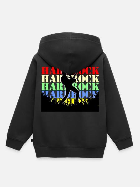 Hardrock Rock - Kinder Premium Organic Hoodie - Schwarz