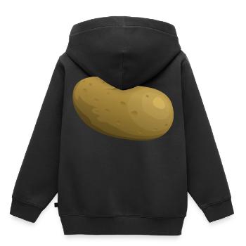 pomme de terre - Sweat Premium à capuche enfant bio - noir - Dos - AI Model Kid Male (0cm)