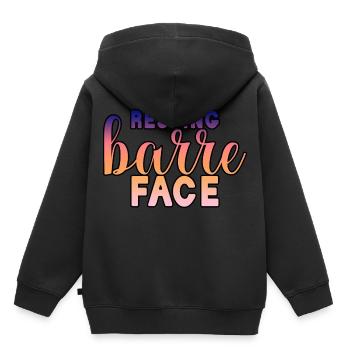 Resting Barre Face 3 - Kinder Premium Organic Hoodie - Schwarz - Hinten - AI Model Kid Male (0cm)