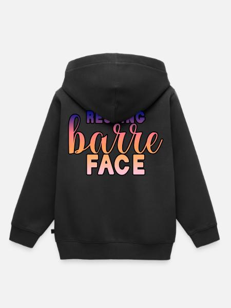 Resting Barre Face 3 - Kinder Premium Organic Hoodie - Schwarz