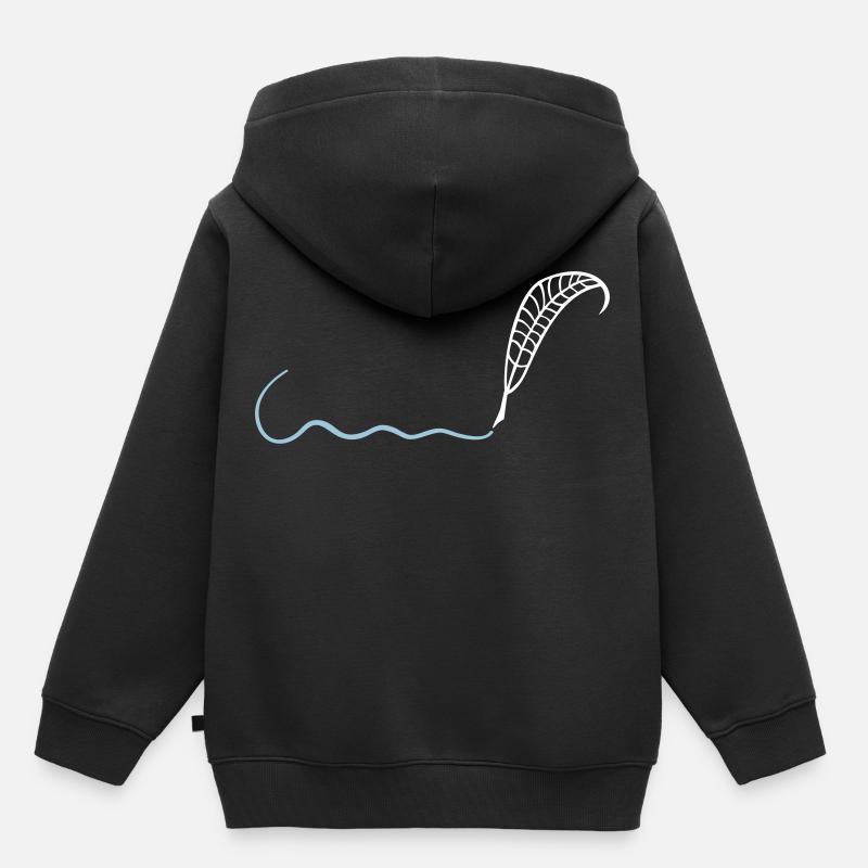Écrivain plume cadeau auteur - Sweat Premium à capuche enfant bio - noir