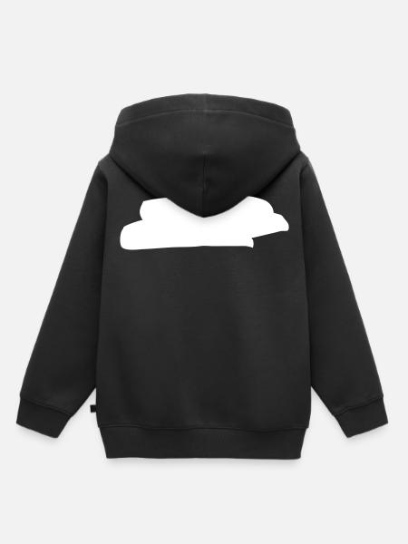 Gekritzel Hintergrund Form - Kinder Premium Organic Hoodie - Schwarz