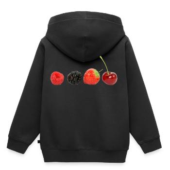 Leckere Beeren - Kinder Premium Organic Hoodie - Schwarz - Hinten - AI Model Kid Male (0cm)