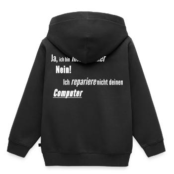Informatiker Computer kaputt - Kinder Premium Organic Hoodie - Schwarz - Hinten - AI Model Kid Male (0cm)
